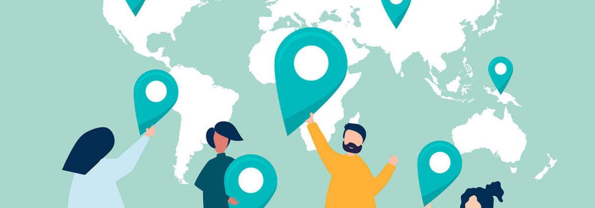Local SEO citations and business listing optimization illustration
