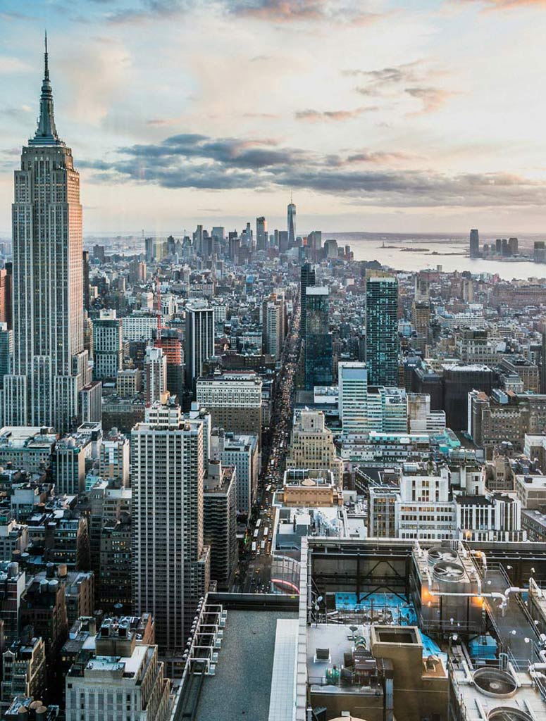 Overhead view of NYC. SEO is an important part of online business here.